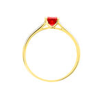 Bague Crista Or Jaune Rubis Et Diamant - Bagues solitaires Femme | Histoire d&rsquo;Or