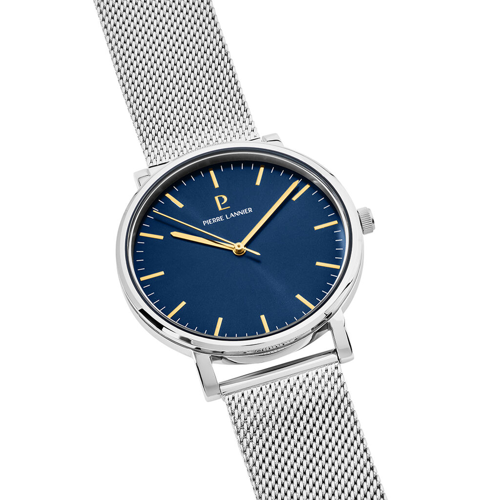 Montre Pierre Lannier Essential Bleu - Id&eacute;es cadeaux Homme | Histoire d&rsquo;Or