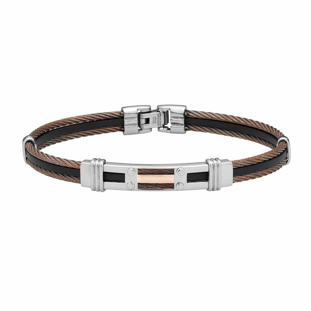 Bracelet Marie-gaelleae Or Acier Bicolore - Bracelets Homme | Histoire d’Or