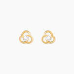 Boucles D'Oreilles Puces Isaias Or Jaune Oxyde De Zirconium - Clous d'oreilles Femme | Histoire d&rsquo;Or