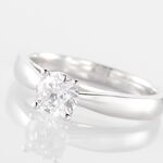 Bague Solitaire Iris Or Blanc Diamant - Bagues solitaires Femme | Histoire d&rsquo;Or