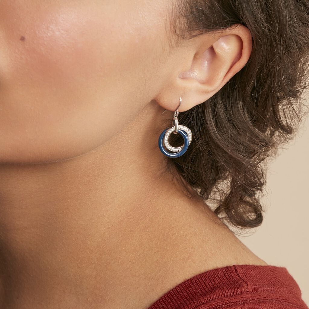 Boucles D'oreilles Pendantes Grizzel Argent Blanc Céramique Oxyde - Boucles d'oreilles fantaisie Femme | Histoire d’Or
