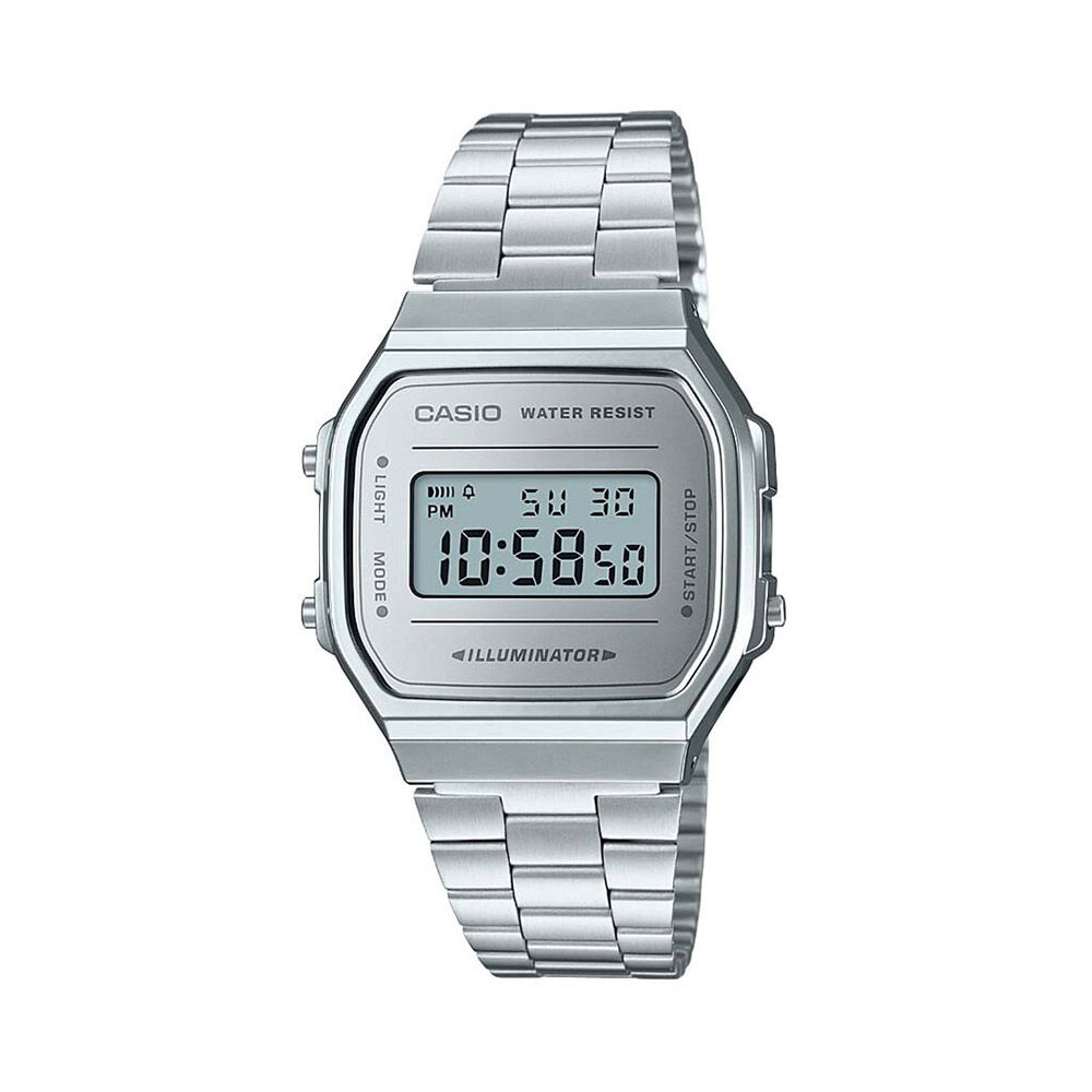 Montres Casio Collection A168WEM-7EF Acier Cliquet Blanc Carré -  HIMMB7G0020 • Histoire d'Or