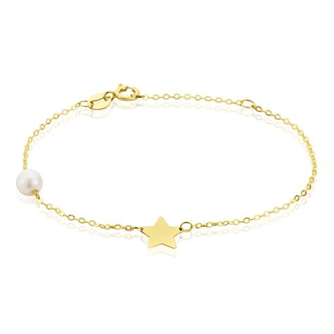 Bracelet Or Jaune Kayliah Etoile Et Perle De Culture - Bracelets Enfant | Histoire d’Or