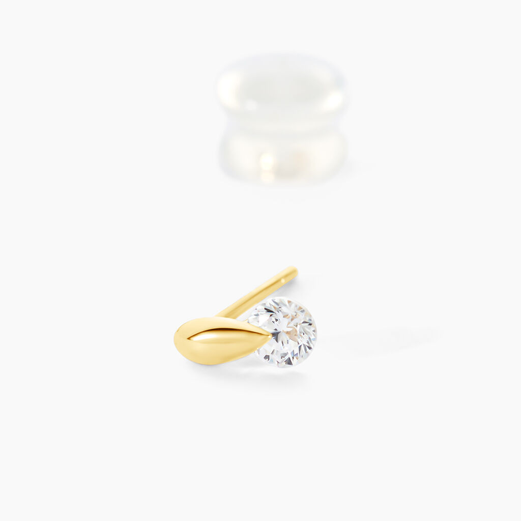 Boucles D'oreilles Pendantes Clementa Or Jaune Oxyde De Zirconium - Boucles d'oreilles pendantes Femme | Histoire d’Or