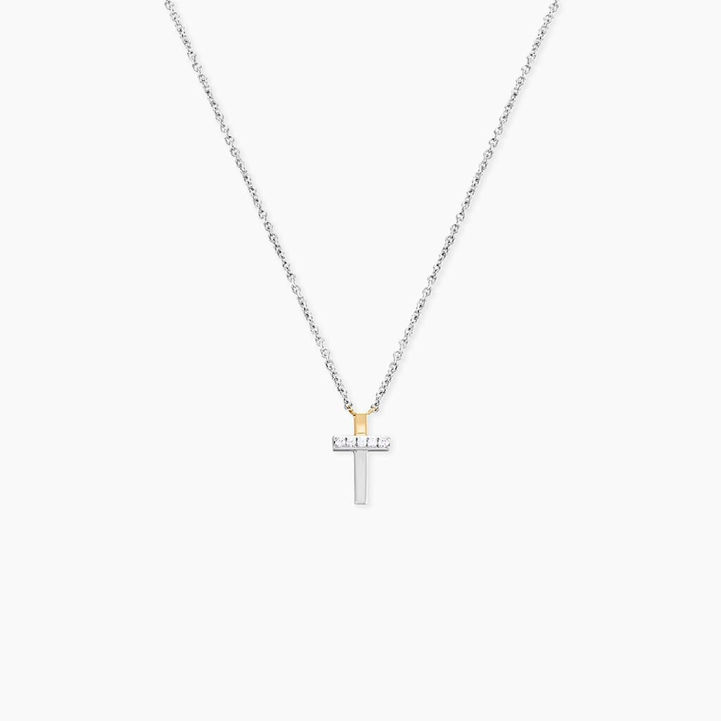Collier Or Jaune Argent Blanc Oxyde De Zirconium - Colliers Femme | Histoire d&rsquo;Or