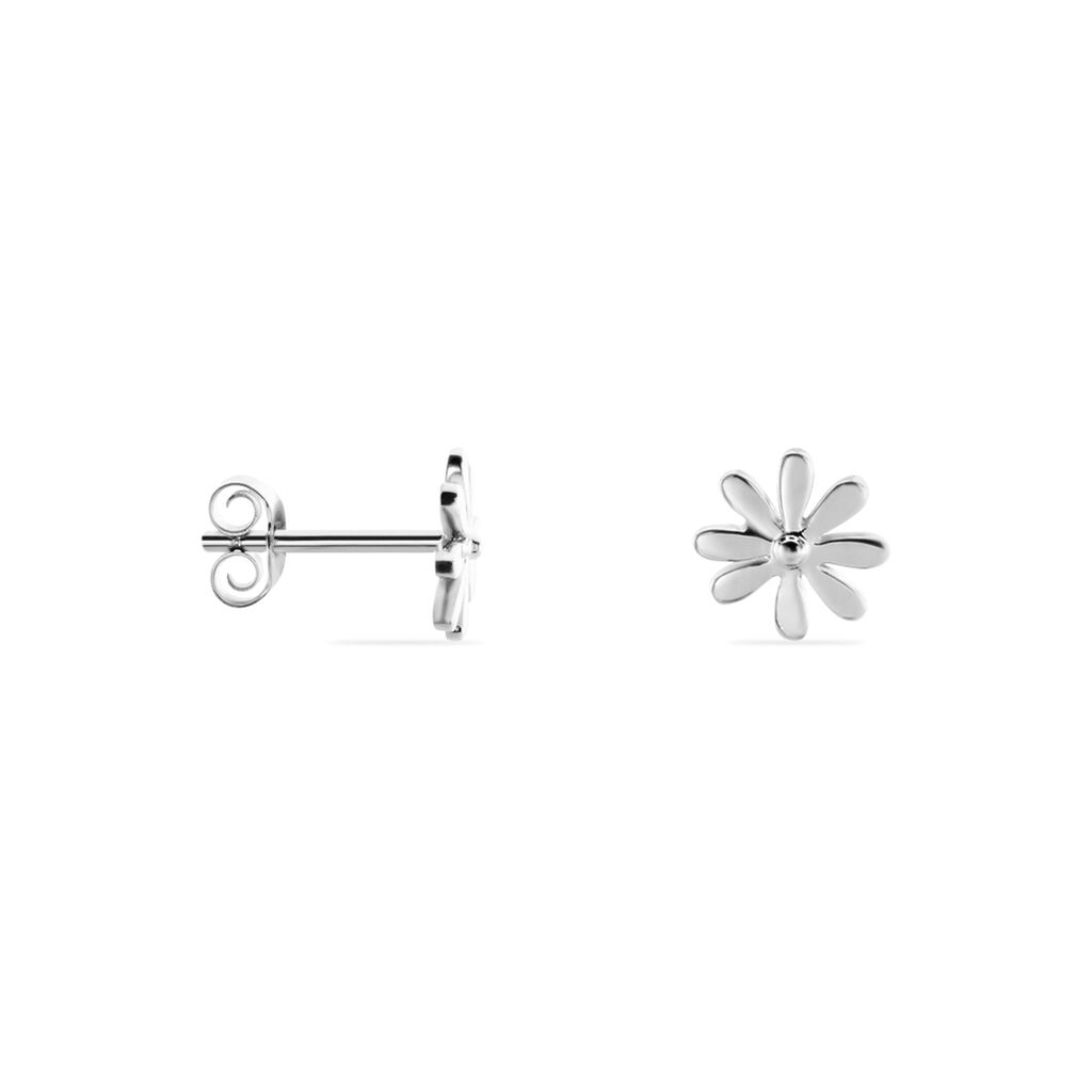 Boucles D'oreilles Puces Yuala Argent Blanc - Boucles d'oreilles fantaisie Femme | Histoire d’Or