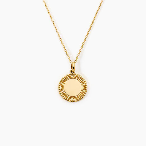 Collier Fazia Argent Dor&eacute; A L'Or 750/1000 - Bijoux sans pierre Femme | Histoire d&rsquo;Or