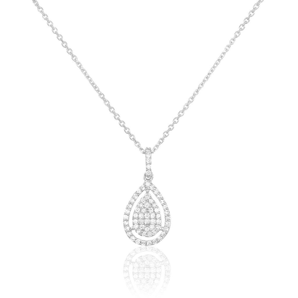 Collier Or Blanc Diamant - Sautoirs Femme | Histoire d’Or