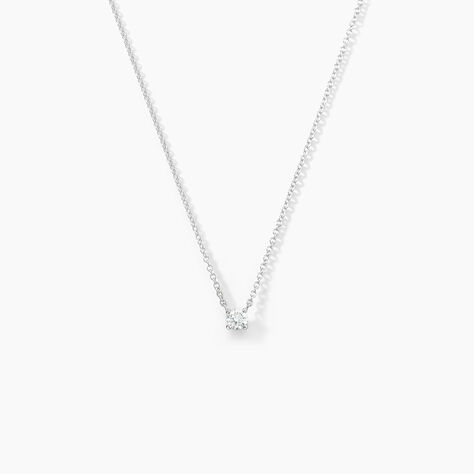 Collier Aphrodite Or Blanc Diamant - Colliers Femme | Histoire d’Or