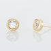 Boucles D'oreilles Puces Eden Serti Pneu Or Jaune Oxyde De Zirconium - Clous d'oreilles Femme | Histoire d’Or