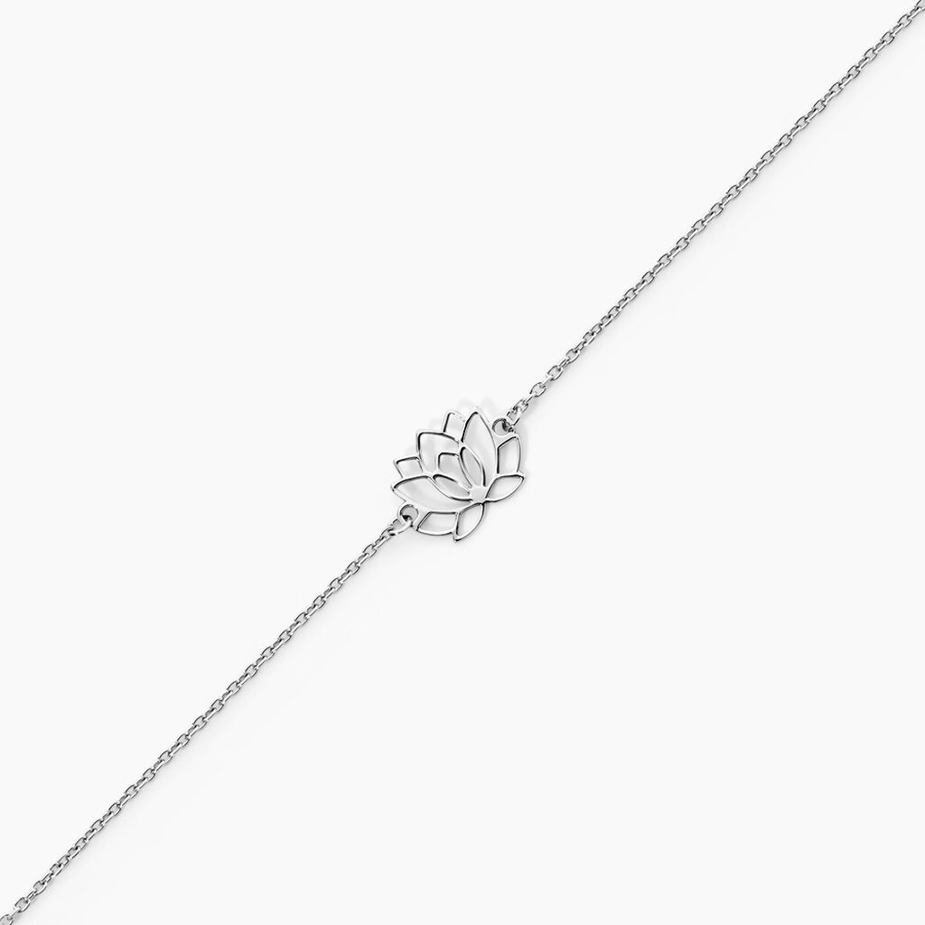 Cha&icirc;ne De Cheville Maylie Argent Blanc - Cha&icirc;nes de cheville Femme | Histoire d&rsquo;Or