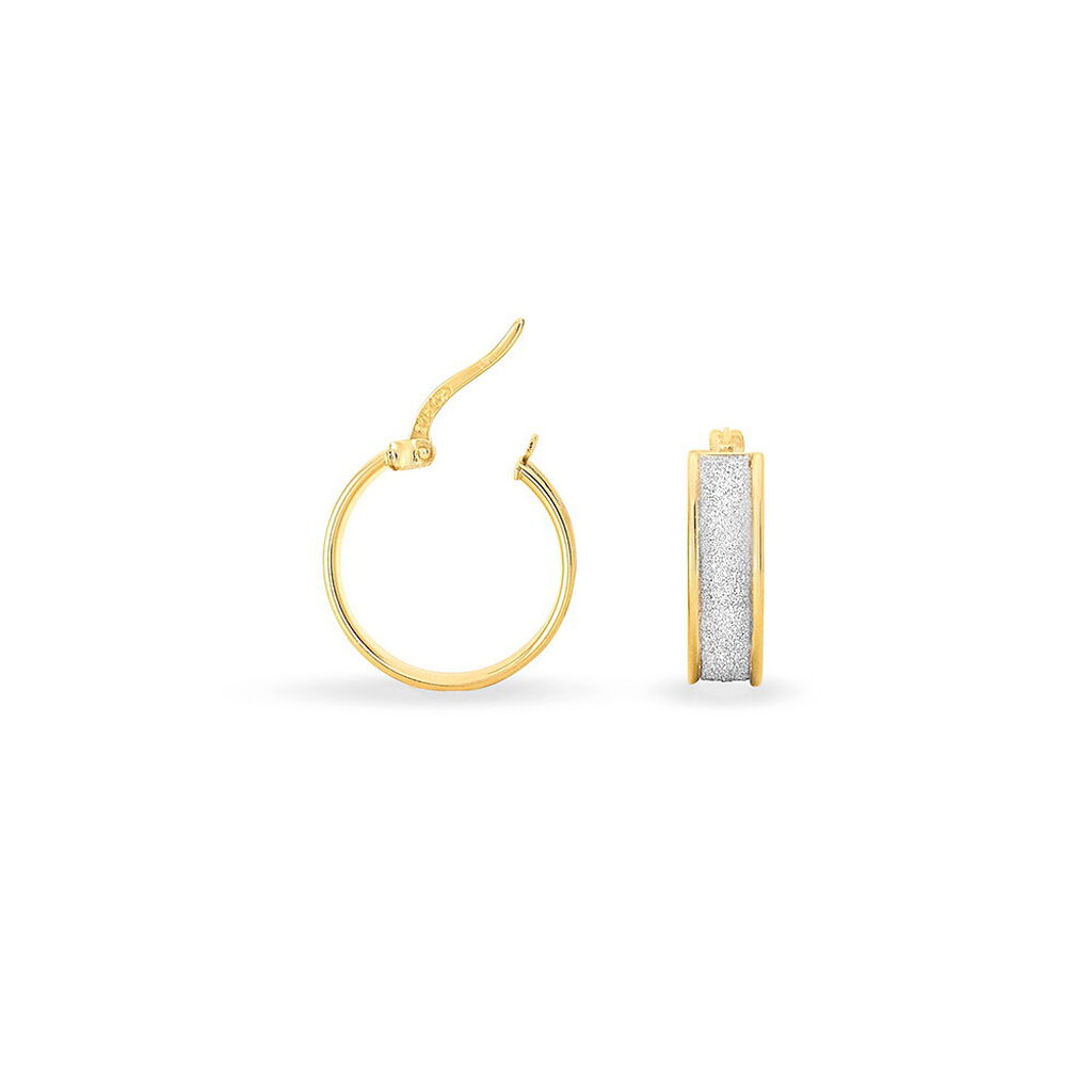 Créoles Lolly Or Bicolore - Boucles d'oreilles créoles Femme | Histoire d’Or