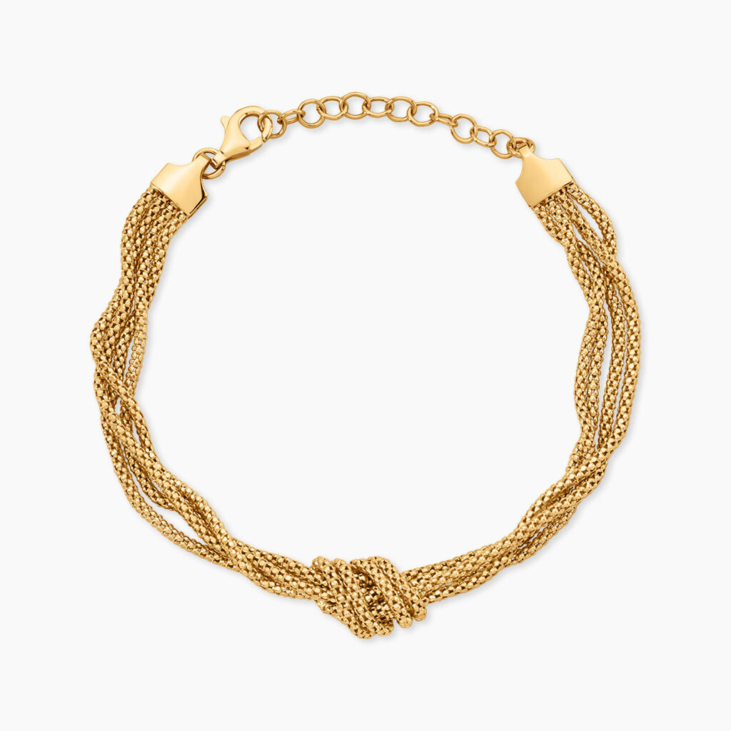Bracelet Darisa Argent Dor&eacute; A L'Or 750/1000 - Bijoux sans pierre Femme | Histoire d&rsquo;Or