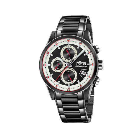 Montre Lotus Pulse Bicolore Blanc / Noir - Montres chronographes Homme | Histoire d&rsquo;Or