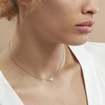 Collier Chandana Argent Blanc - Ras de cou Femme | Histoire d&rsquo;Or