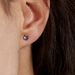 Boucles D'oreilles Puces Elea Serti Griffes 3 Or Blanc Amethyste - Clous d'oreilles Femme | Histoire d’Or