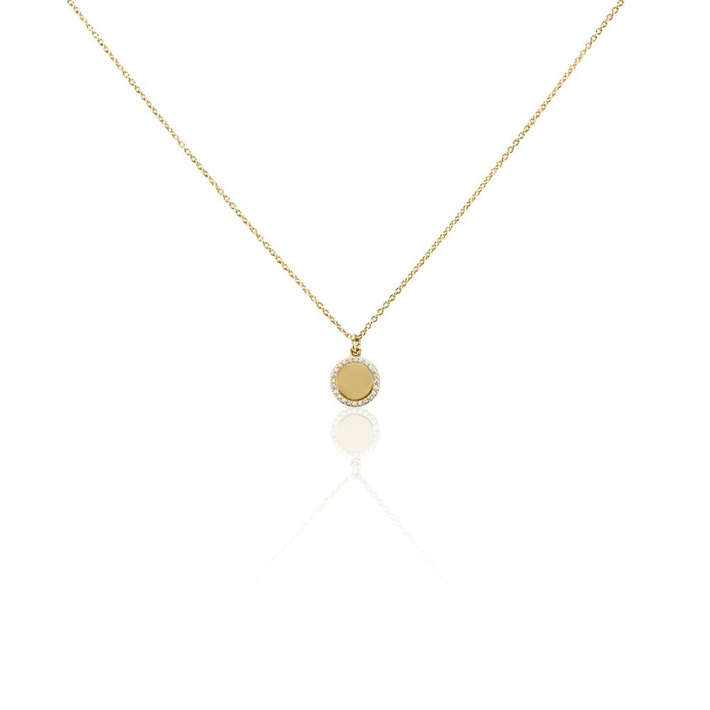 Collier Nehemiah Plaque Or Oxyde De Zirconium - Colliers fantaisie Femme | Histoire d’Or