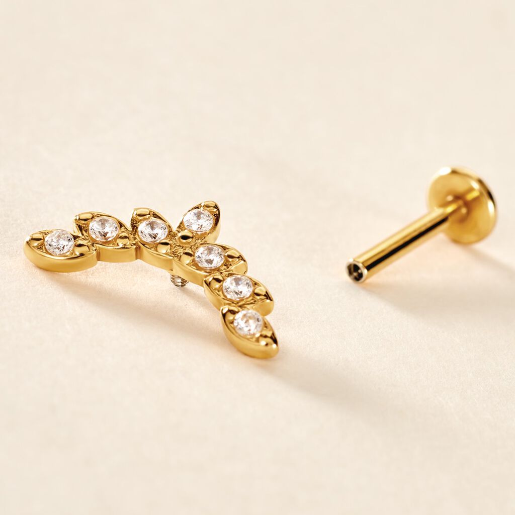 Piercing D'hélix Annecy Acier Jaune Cristal - Boucles d'oreilles fantaisie Femme | Histoire d’Or