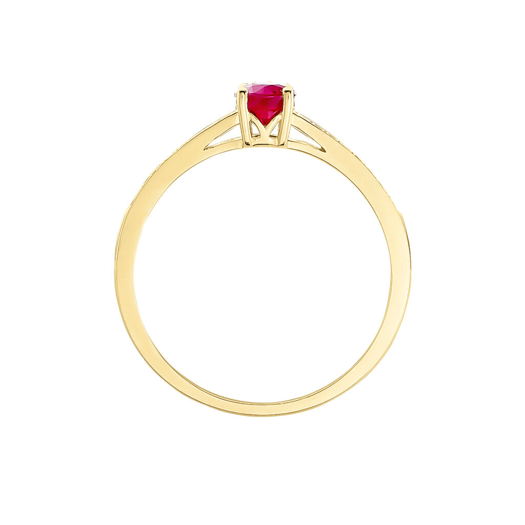 Bague Hardy Or Jaune Rubis Diamant - Bagues solitaires Femme | Histoire d&rsquo;Or