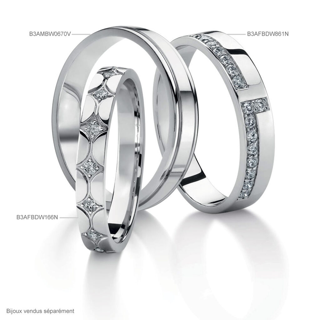 Alliance Lola Or Blanc Diamant - Alliances Femme | Histoire d’Or