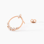 Boucles D'oreilles Pendantes Celene Argent Rose Oxyde De Zirconium - Boucles d'oreilles fantaisie Femme | Histoire d&rsquo;Or