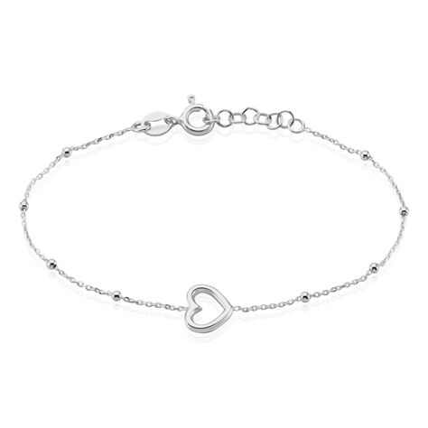 Bracelet Argent Blanc Gyoso - Bracelets Coeur Femme | Histoire d’Or