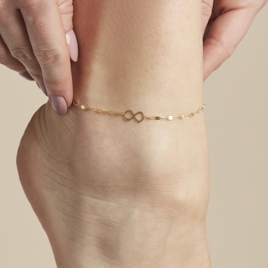 Chaine De Cheville Plaqué Or Bracelet De Cheville Anchor Link