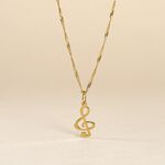 Pendentif Fausta Musique Or Jaune - Pendentifs Famille | Histoire d&rsquo;Or