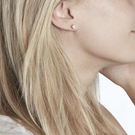 Boucles D'oreilles Puces Charlene Or Jaune Diamant Synthetique - Clous d'oreilles Femme | Histoire d’Or