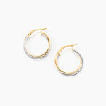 Cr&eacute;oles Tita Or Bicolore - Boucles d'oreilles cr&eacute;oles Femme | Histoire d&rsquo;Or