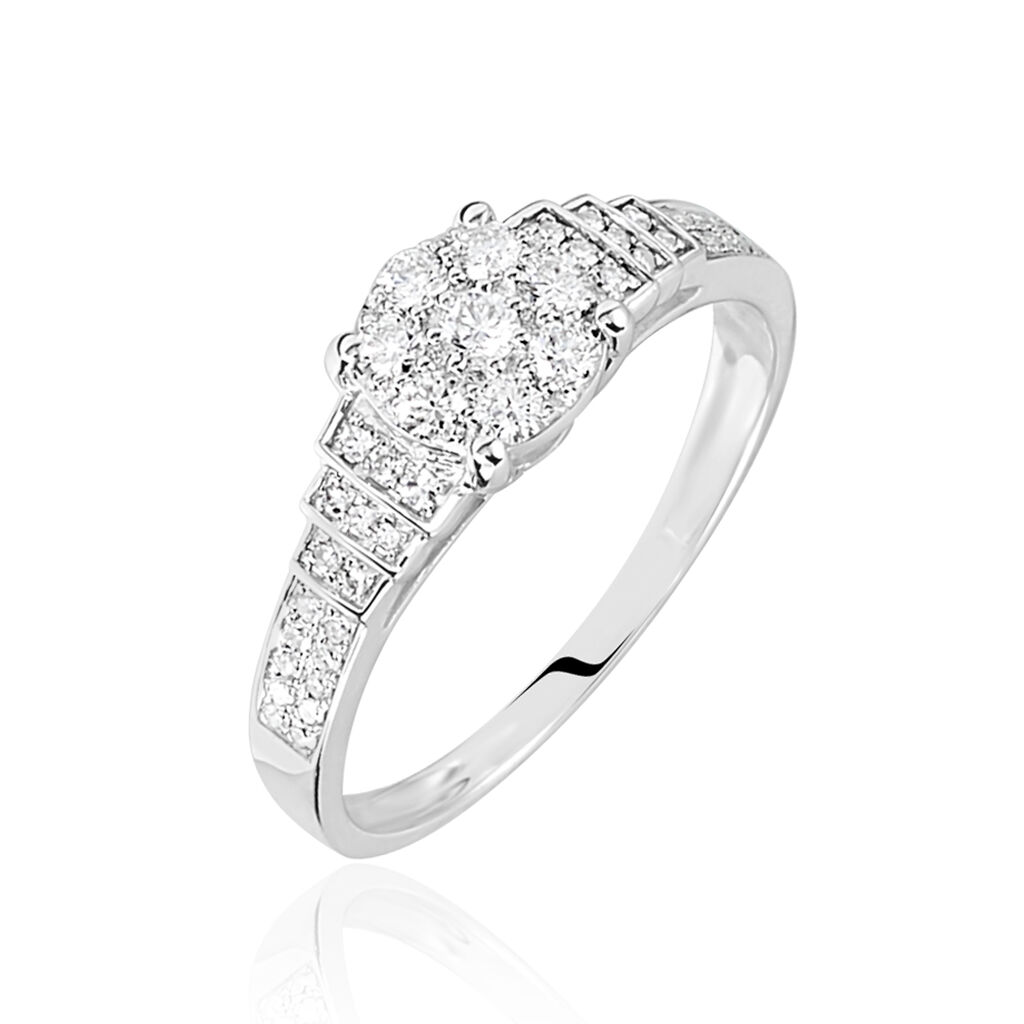 Bague Andreas Or Blanc Diamant - Bagues avec pierre Femme | Histoire d&rsquo;Or