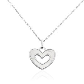 Collier Clarity Argent Blanc Nacre - Colliers Coeur Femme | Histoire d’Or