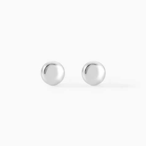 Boucles D'oreilles Puces Virgie Argent Blanc - Boucles d'oreilles fantaisie Femme | Histoire d’Or
