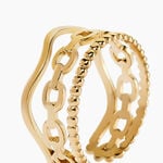 Bague Eva Acier Jaune - Bagues fantaisie Femme | Histoire d&rsquo;Or