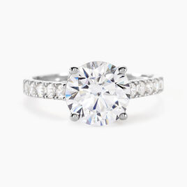 Bague Solitaire Terese Or Blanc Oxyde De Zirconium - Bagues solitaires Femme | Histoire d’Or