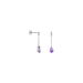 Boucles D'oreilles Pendantes Goutte Or Blanc Amethyste - Boucles d'oreilles pendantes Femme | Histoire d’Or