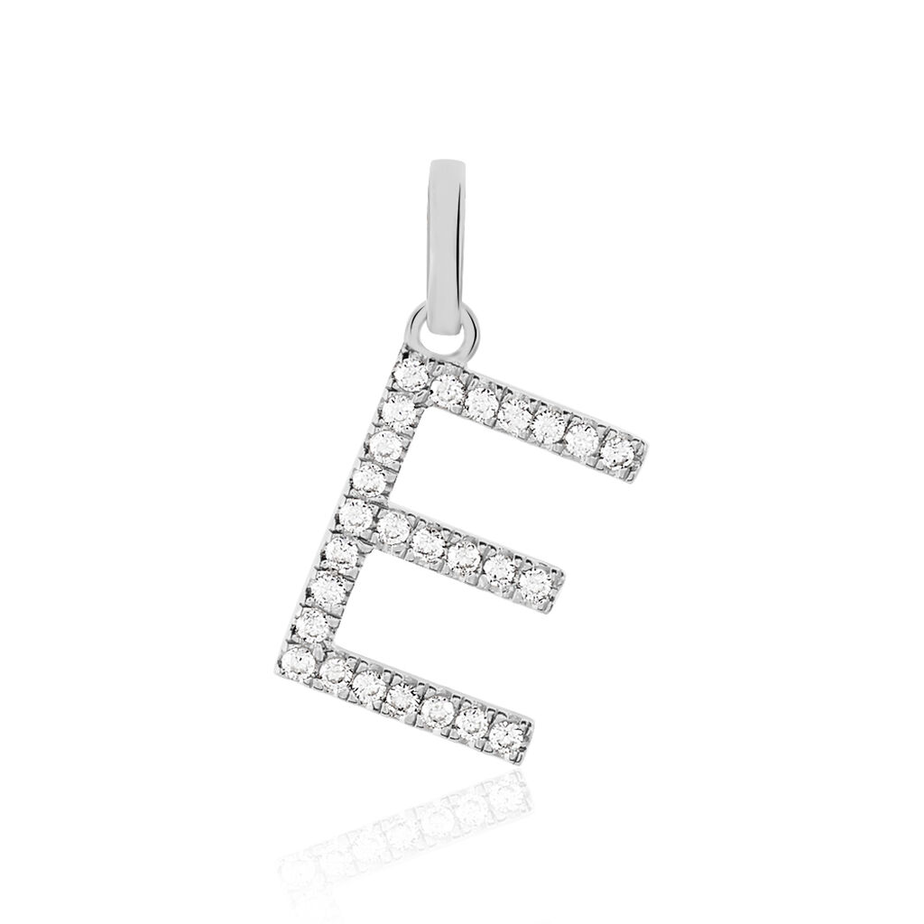 Pendentif Klementine Or Blanc Oxyde De Zirconium