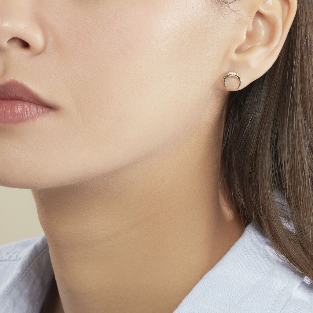 Boucles D'oreilles Puces Ginia Plaqué Or Jaune - Boucles d'oreilles fantaisie Femme | Histoire d’Or