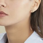 Boucles D'oreilles Puces Ginia Plaqu&eacute; Or Jaune - Boucles d'oreilles fantaisie Femme | Histoire d&rsquo;Or