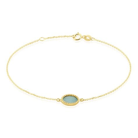 Bracelet Lucky Gems Or Jaune Amazonite - Bracelets Femme | Histoire d&rsquo;Or