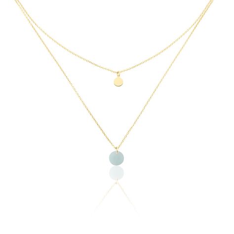 Collier Pampilles Colorées Or Jaune Amazonite - Colliers doubles et triples chaînes Femme | Histoire d’Or