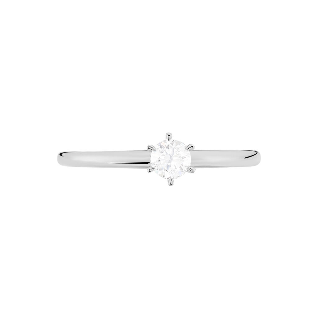 Bague Solitaire Josua Or Blanc Diamant - Bagues solitaires Femme | Histoire d&rsquo;Or