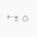 Boucles D'oreilles Puces Gorka Argent Blanc Oxyde De Zirconium - Boucles d'oreilles fantaisie Femme | Histoire d&rsquo;Or