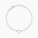 Bracelet Argent Blanc Hariane - Bracelets Femme | Histoire d&rsquo;Or
