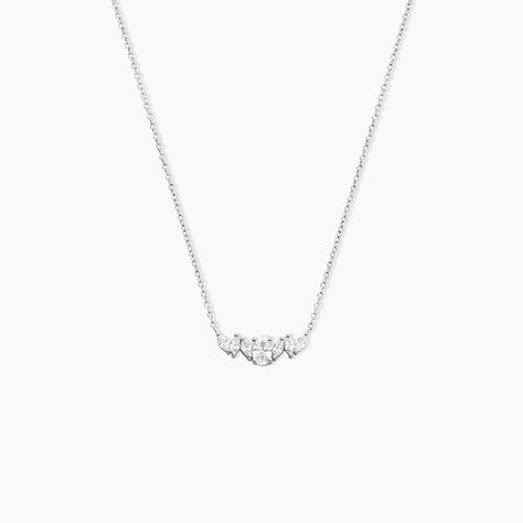 Collier Argent Blanc Winter Sweetness Oxyde De Zirconium - Colliers fantaisie Femme | Histoire d’Or