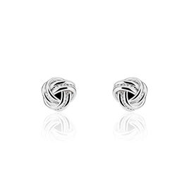Boucles D'oreilles Puces Iloa Argent Blanc - Boucles d'oreilles fantaisie Femme | Histoire d’Or