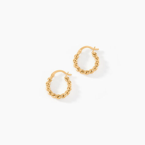 Créoles Plaqué Or Jaune Isaiah - Boucles d'oreilles créoles Femme | Histoire d’Or