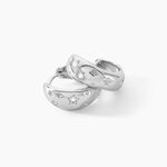 Cr&eacute;oles Astre Precieux Argent Blanc Oxyde De Zirconium - Boucles d'oreilles cr&eacute;oles Femme | Histoire d&rsquo;Or