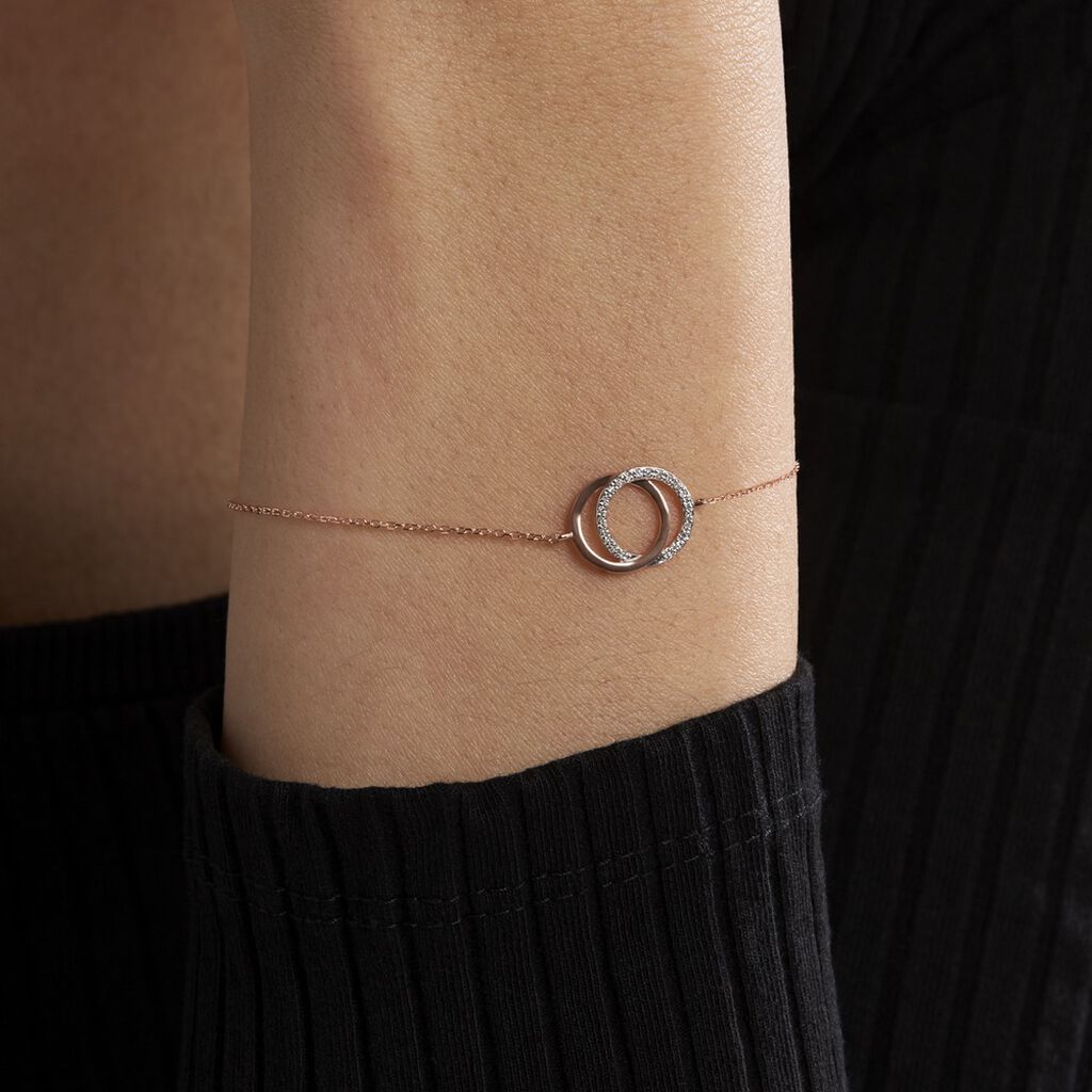 Bracelet Or Rose Tresha Diamants - Bracelets Femme | Histoire d’Or